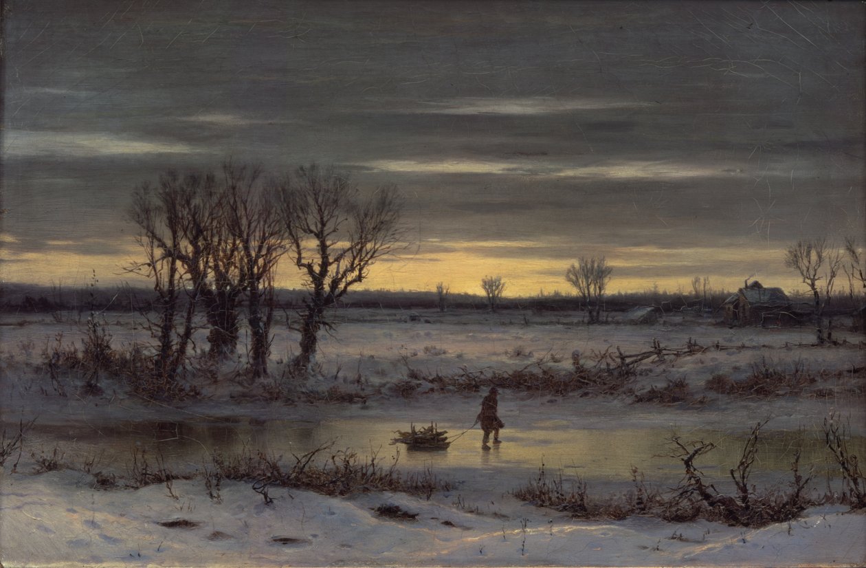 Crepuscolo invernale vicino ad Albany, 1858 da George Henry Boughton