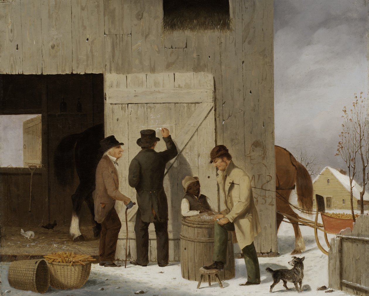 Vendita di mais, regolamento del conto, 1852 da George Henry Durrie