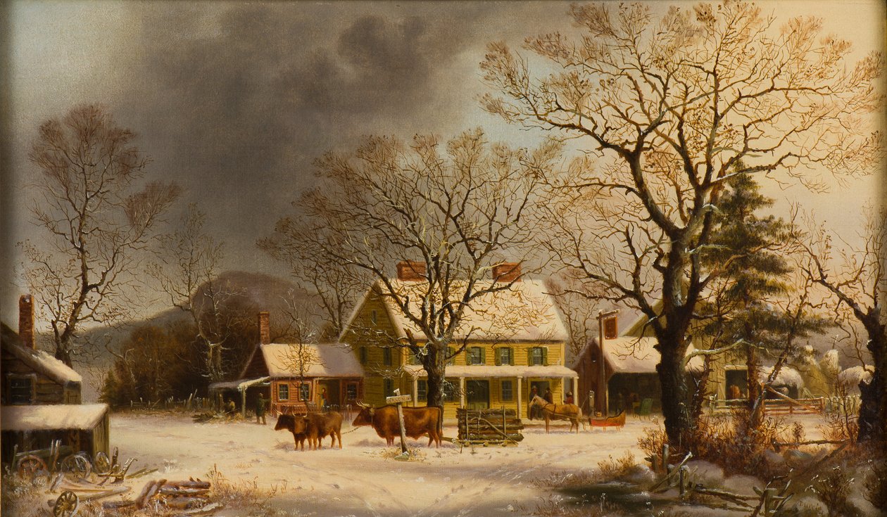 La vecchia locanda - Dieci miglia a Salem, 1860-63 da George Henry Durrie