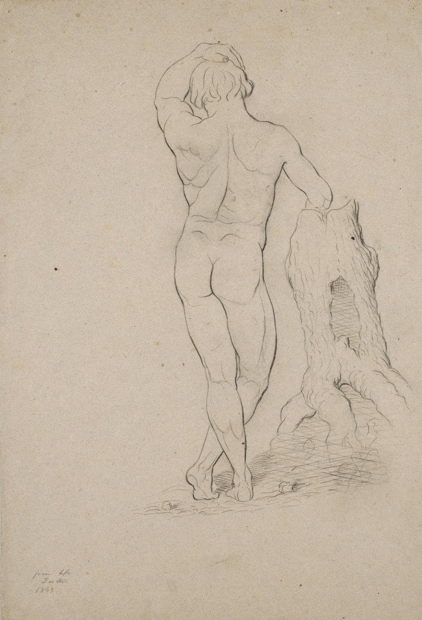 Senza titolo - Nudo maschile, vista posteriore, 1846 da George Henry Hall