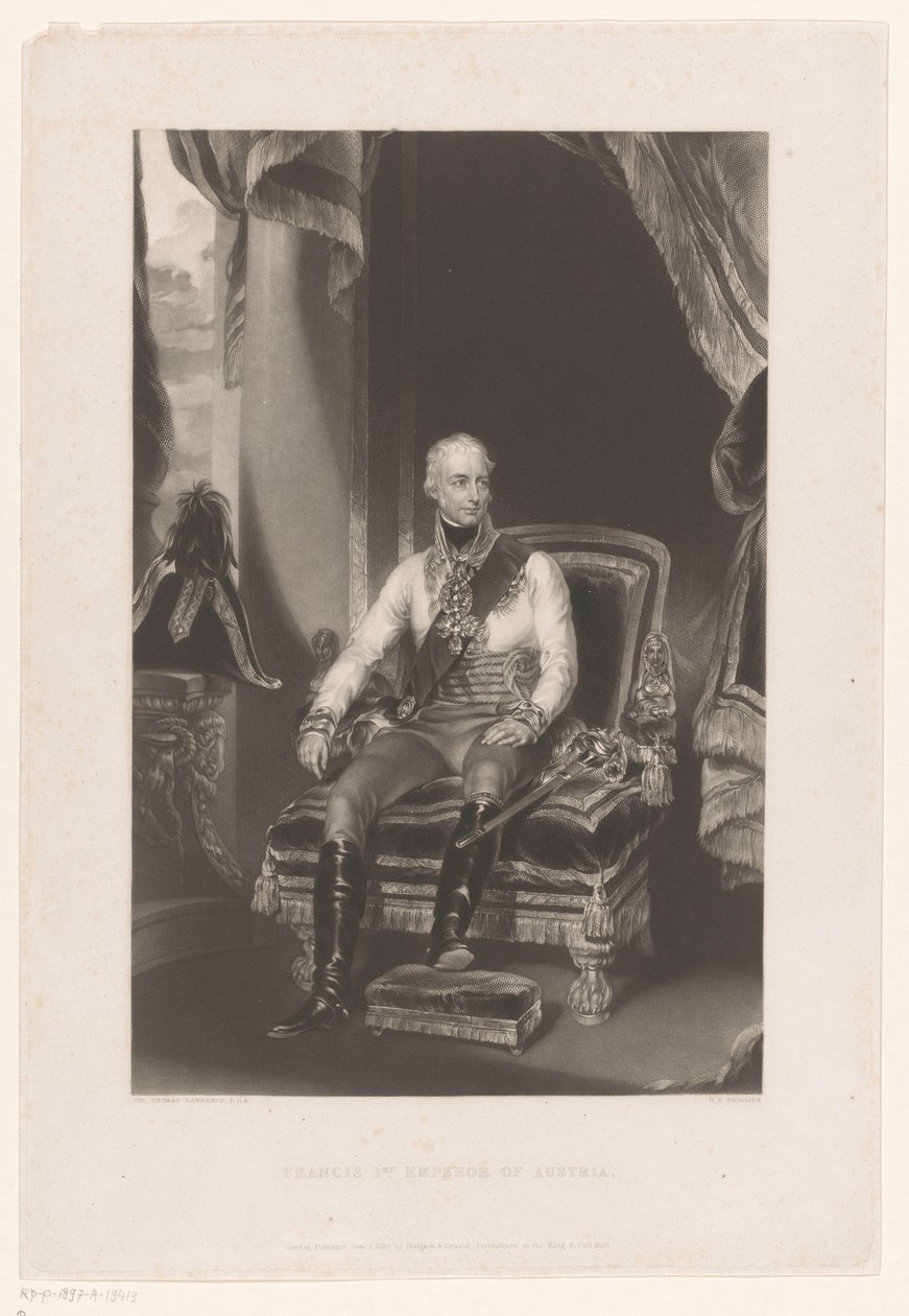 Ritratto di Francesco II Giuseppe Carlo, imperatore del Sacro Romano Impero da George Henry Phillips