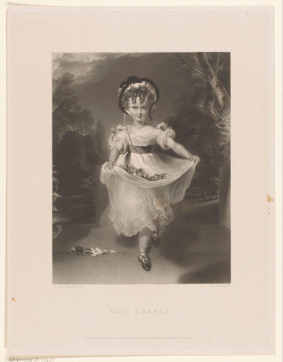 Ritratto di Louisa Georgina Augusta Anne Murray, Miss Murray da George Henry Phillips