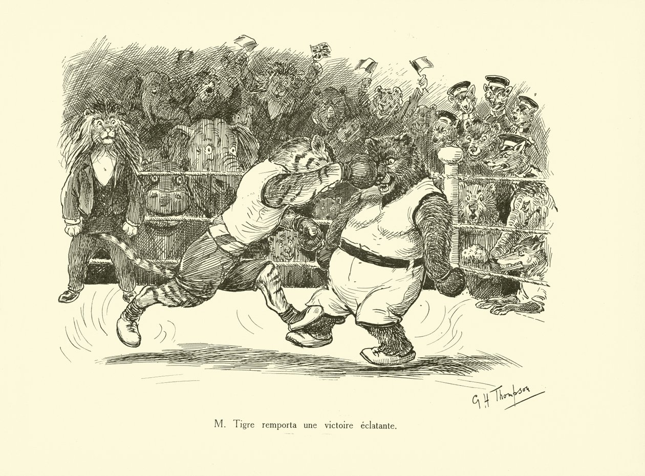 M Tigre ha ottenuto una vittoria clamorosa (litografia) da George Henry Thompson