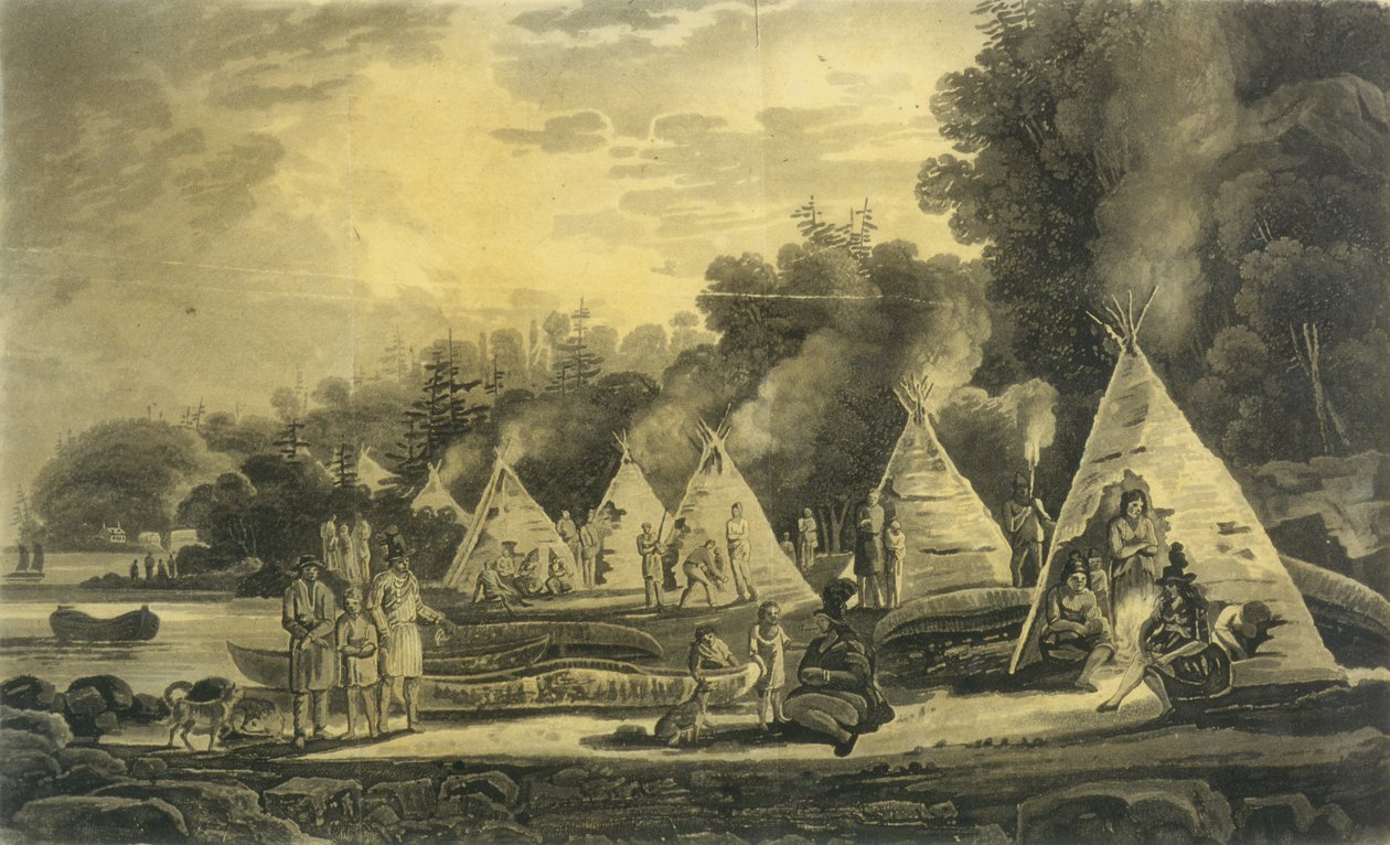 Accampamento degli indiani domiciliati, 1807 da George Heriot