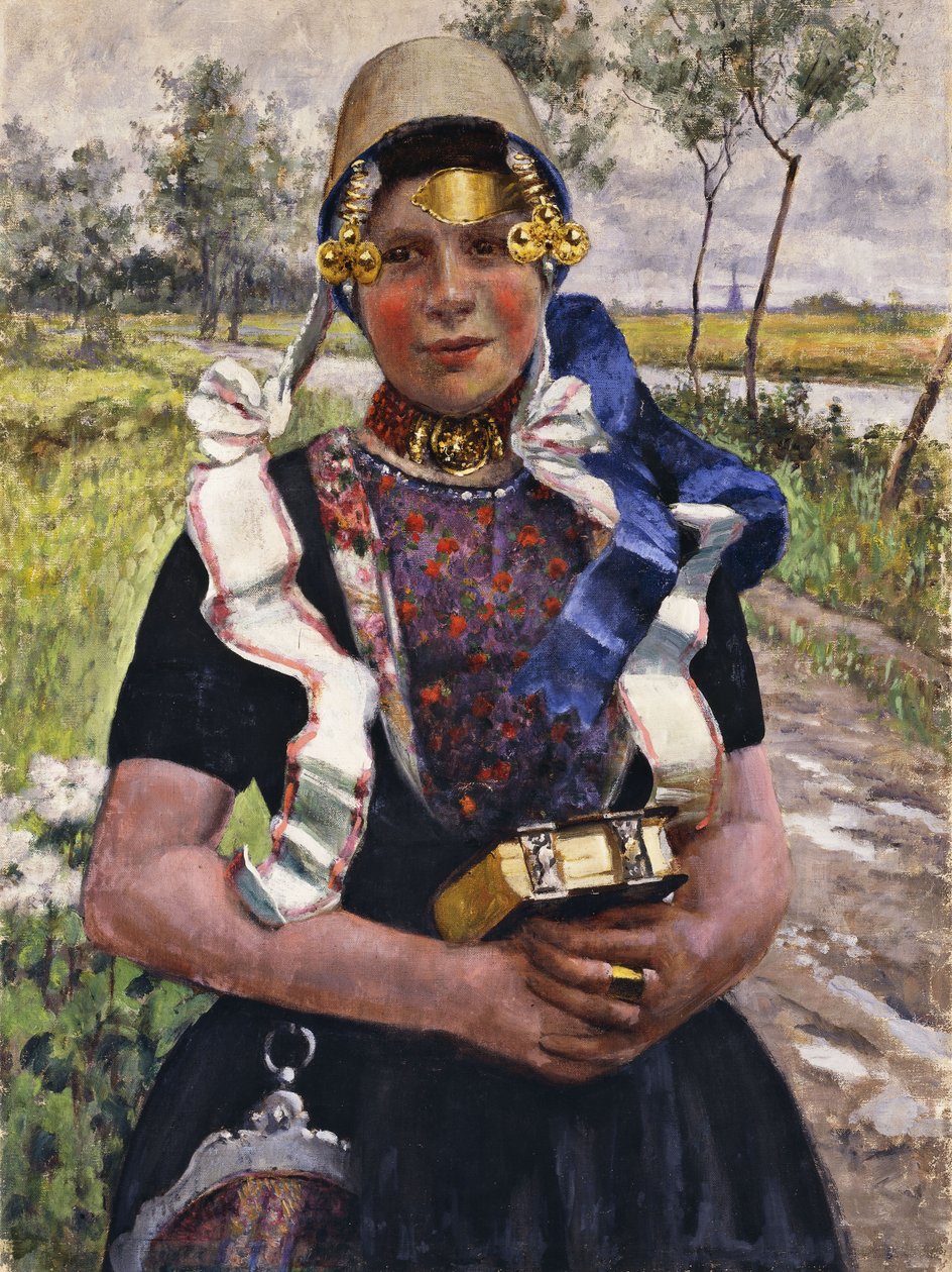 Eleganza olandese, una ragazza di Marken da George Hitchcock