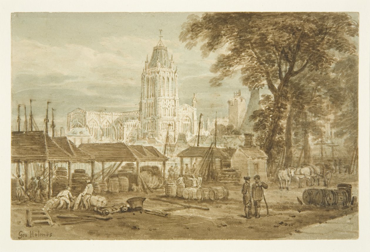 Chiesa di St Mary Redcliffe da Welsh Back da George Holmes