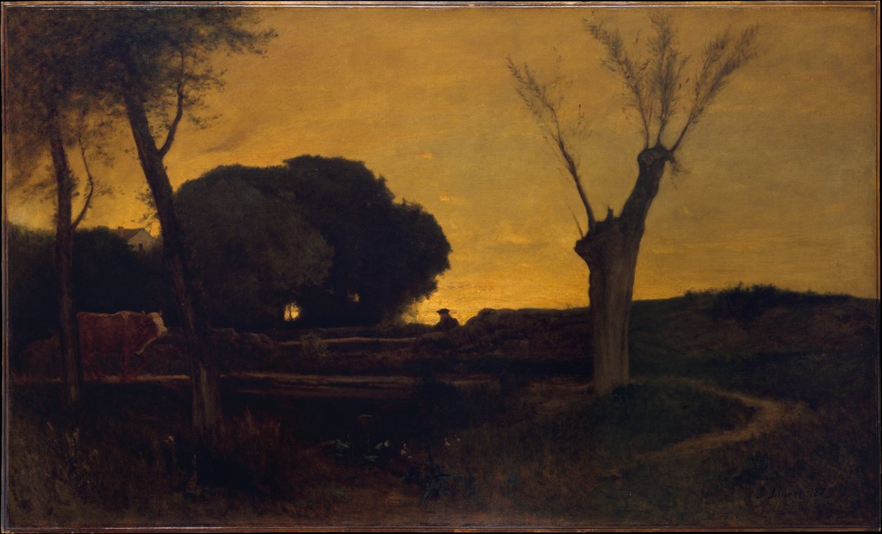 Una serata a Medfield, nel Massachusetts da George Inness