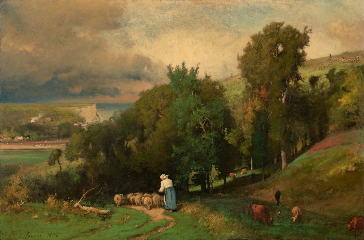 Collina a Étretat da George Inness