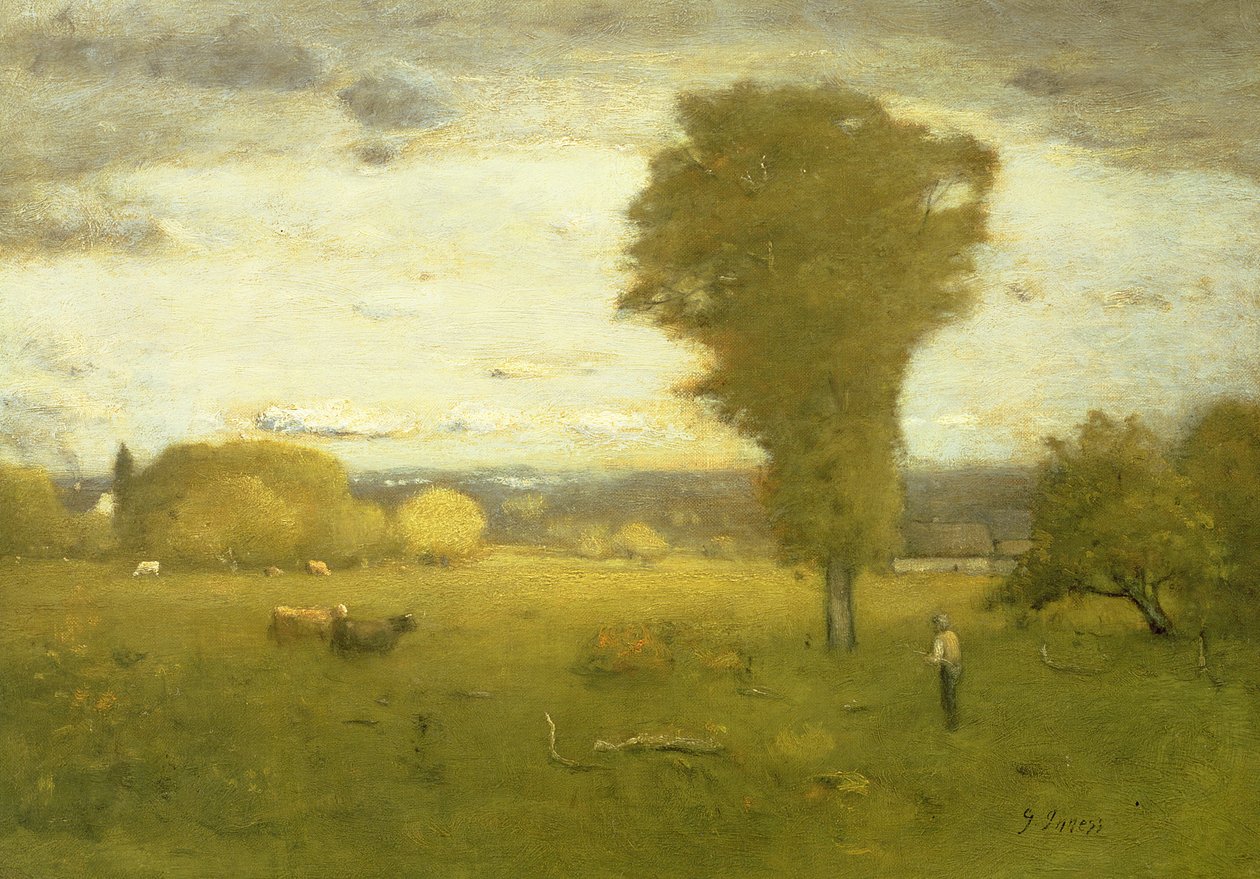 Pascolo illuminato dal sole da George Inness