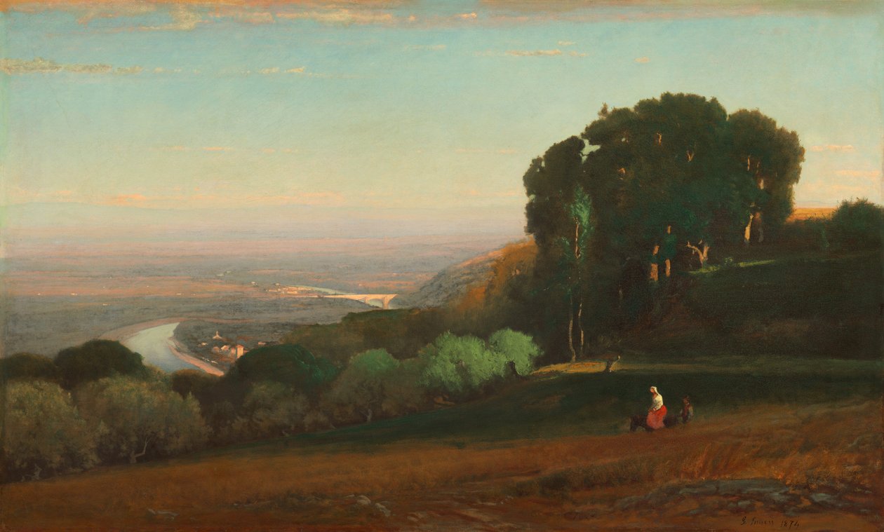 Veduta del Tevere vicino a Perugia, 1872-1874 da George Inness
