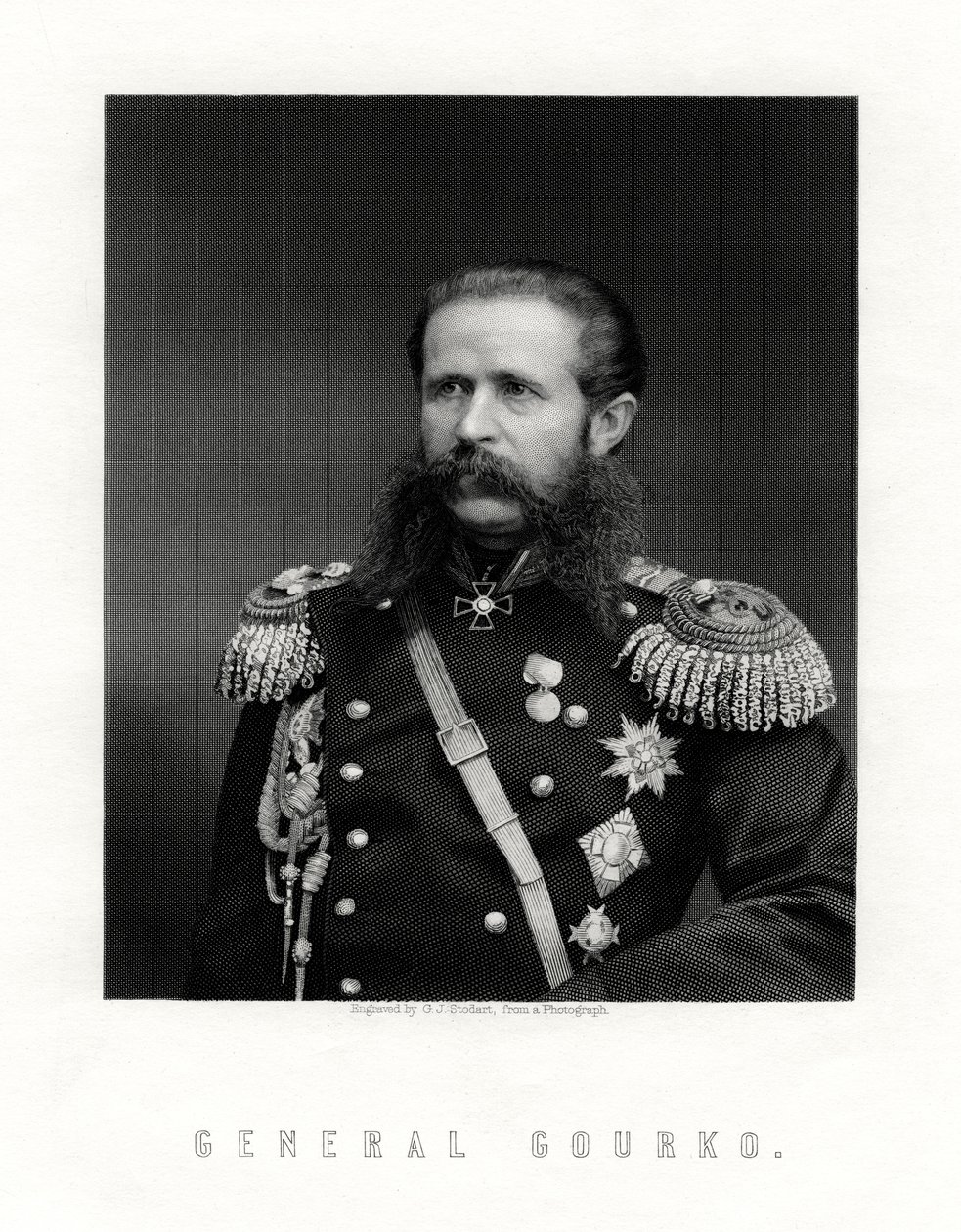 Iosif Vladimirovich Gurko, Maresciallo di Campo Russo, XIX secolo da George J. Stodart