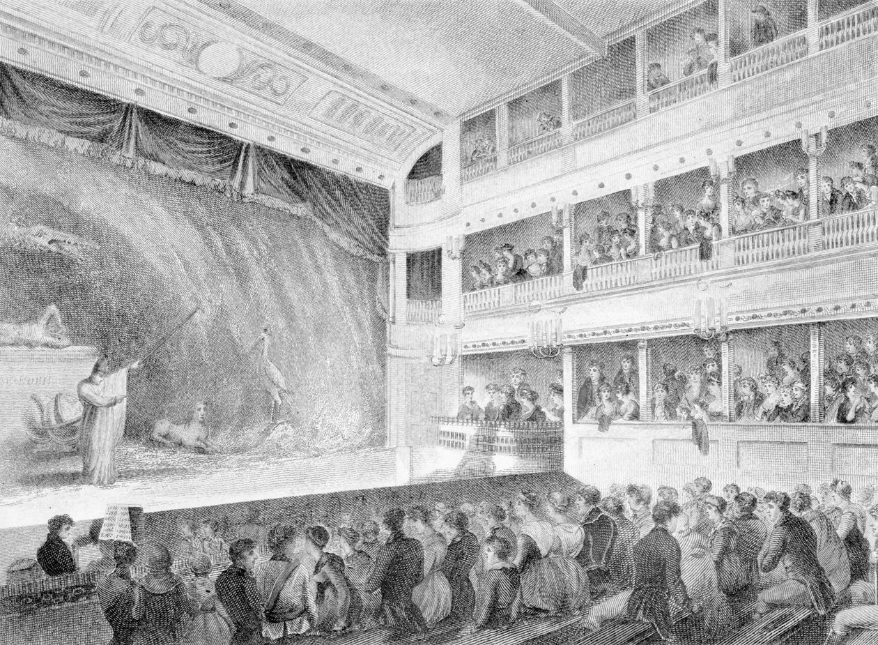 Interno del Little Theatre, Haymarket a Londra, 1815 da George Jones