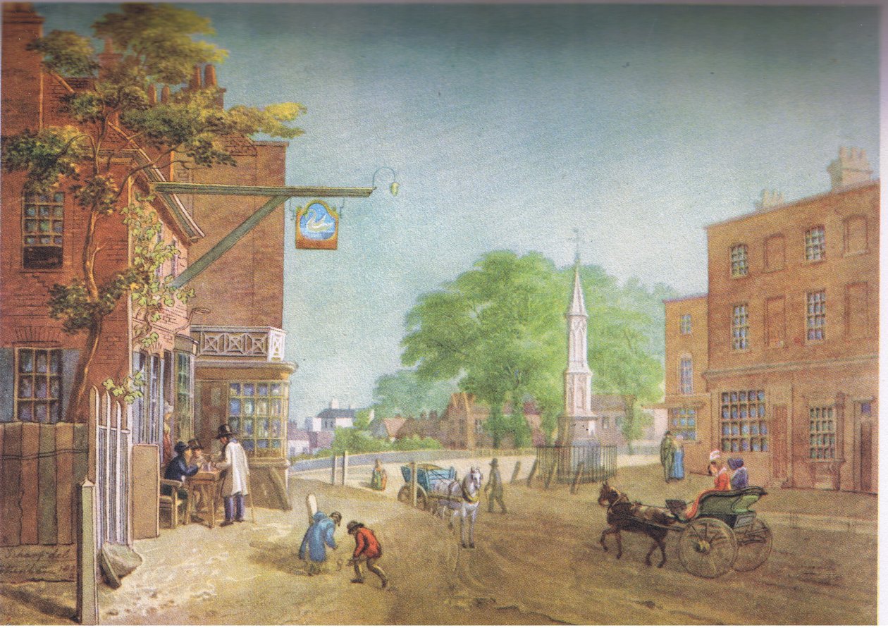 Villaggio di Tottenham nel 1822 da George Junior Scharf