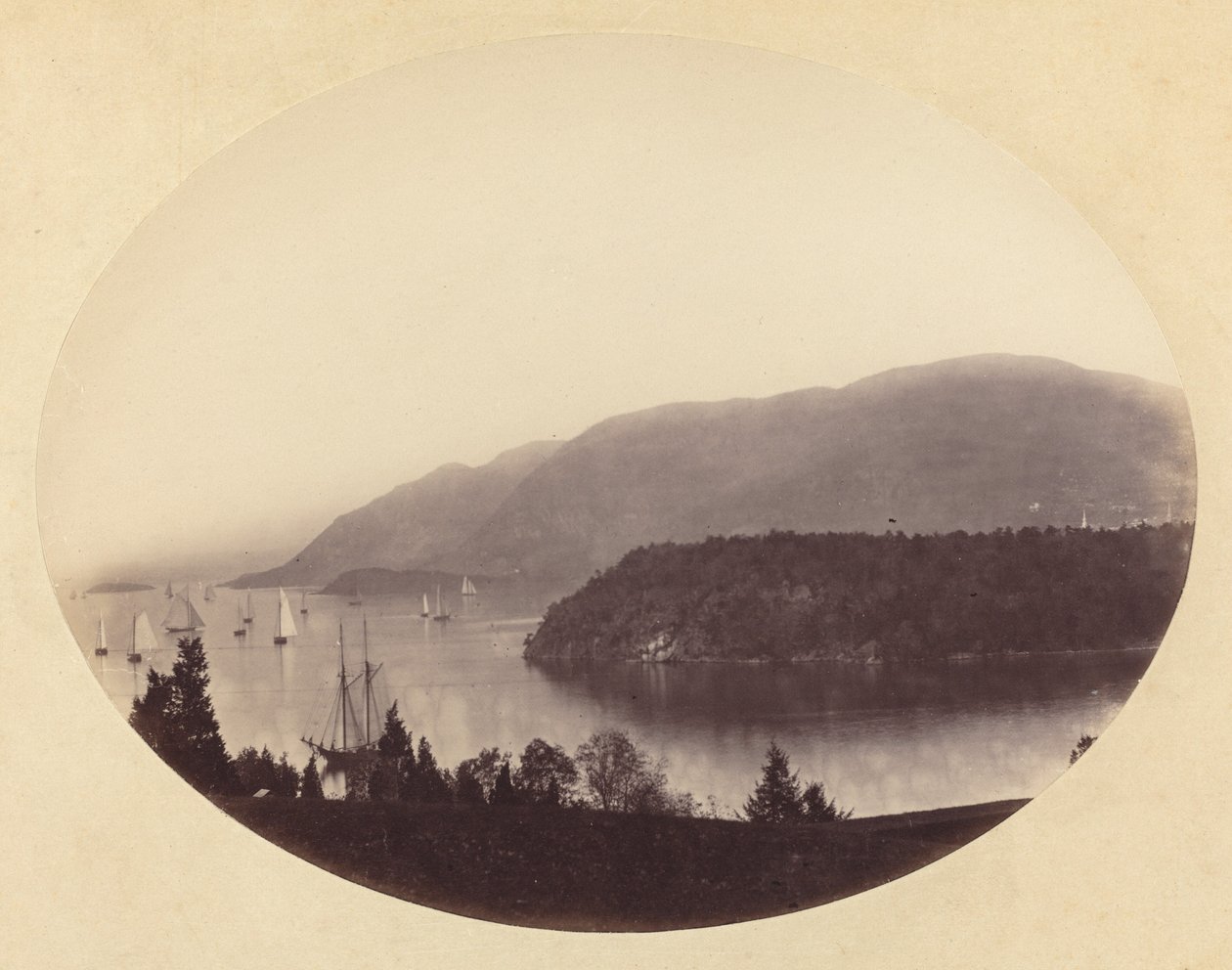 Da Trophy Point, West Point, fiume Hudson da George Kendall Warren