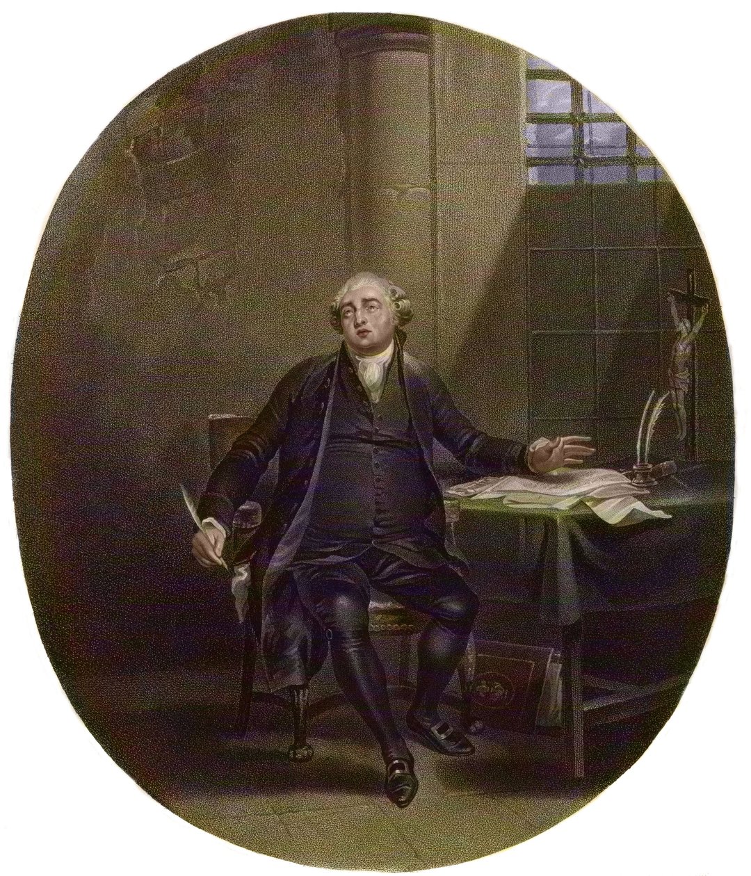 Luigi XVI (1754-93) nel Tempio 1792 - Luigi XVI, Re di Francia da George Keating