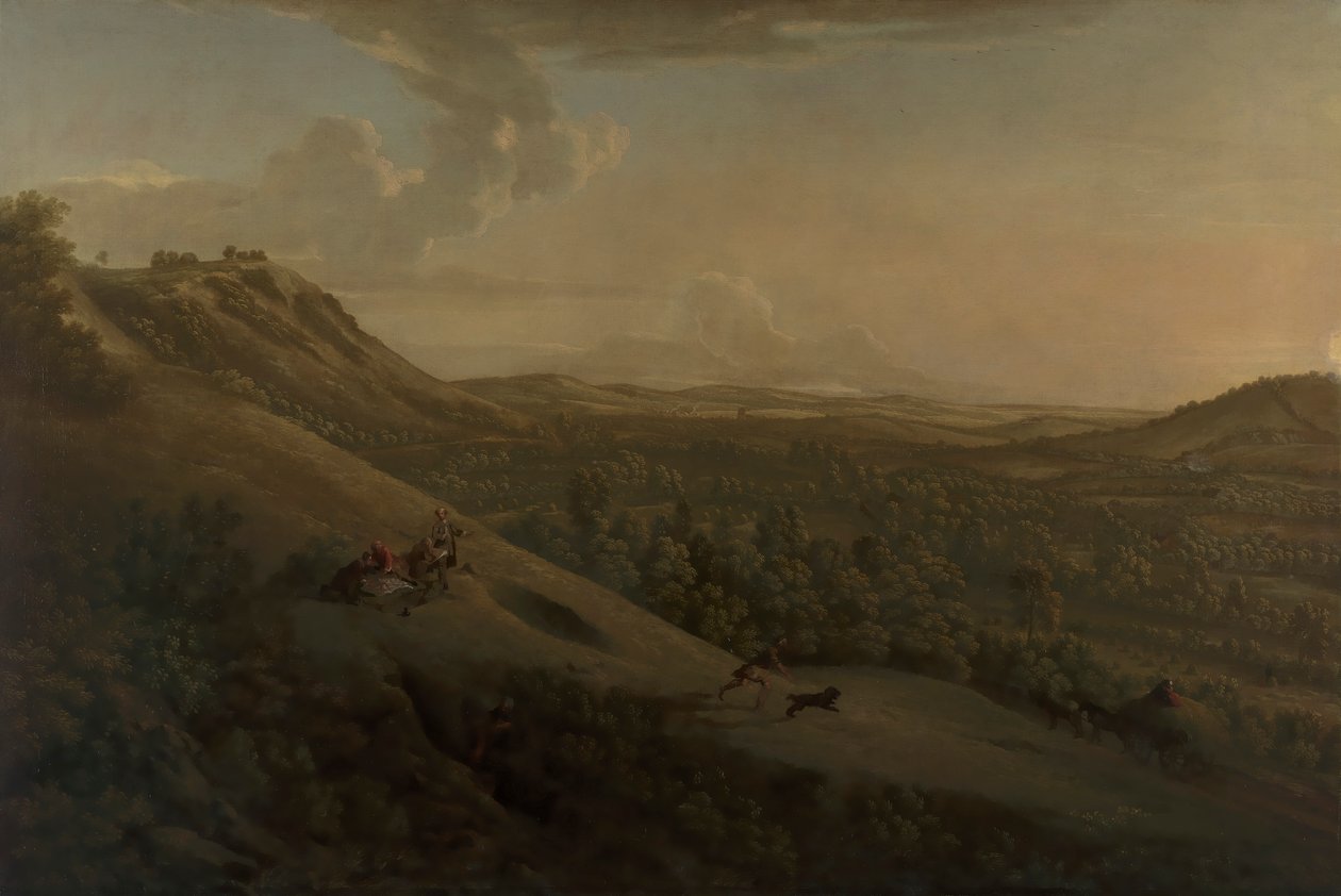 Box Hill, Surrey, con Dorking in lontananza da George Lambert