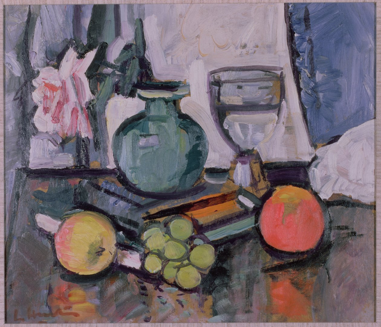 Natura Morta, Rosa e Frutta da George Leslie Hunter