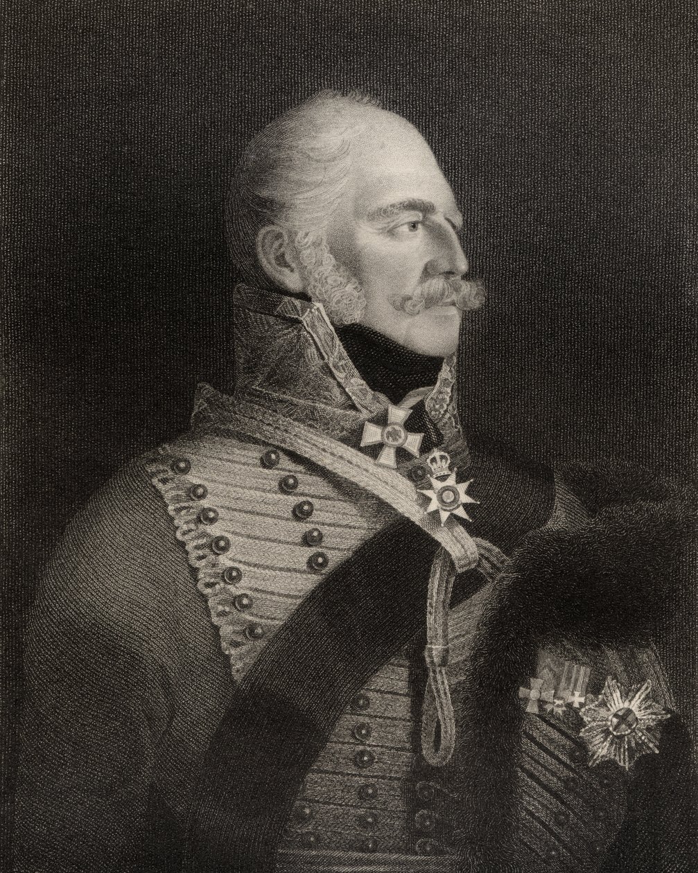 Principe Ernesto Augusto, Duca di Cumberland e Re di Hannover, inciso da H.R. Cook, da 