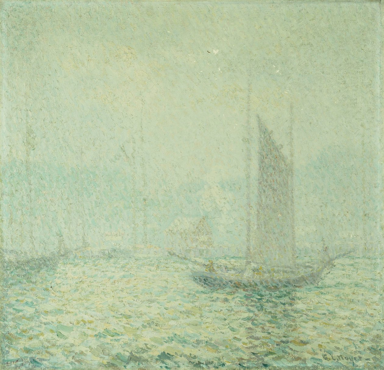 Nebbia del porto (olio su tela) da George Loftus Noyes