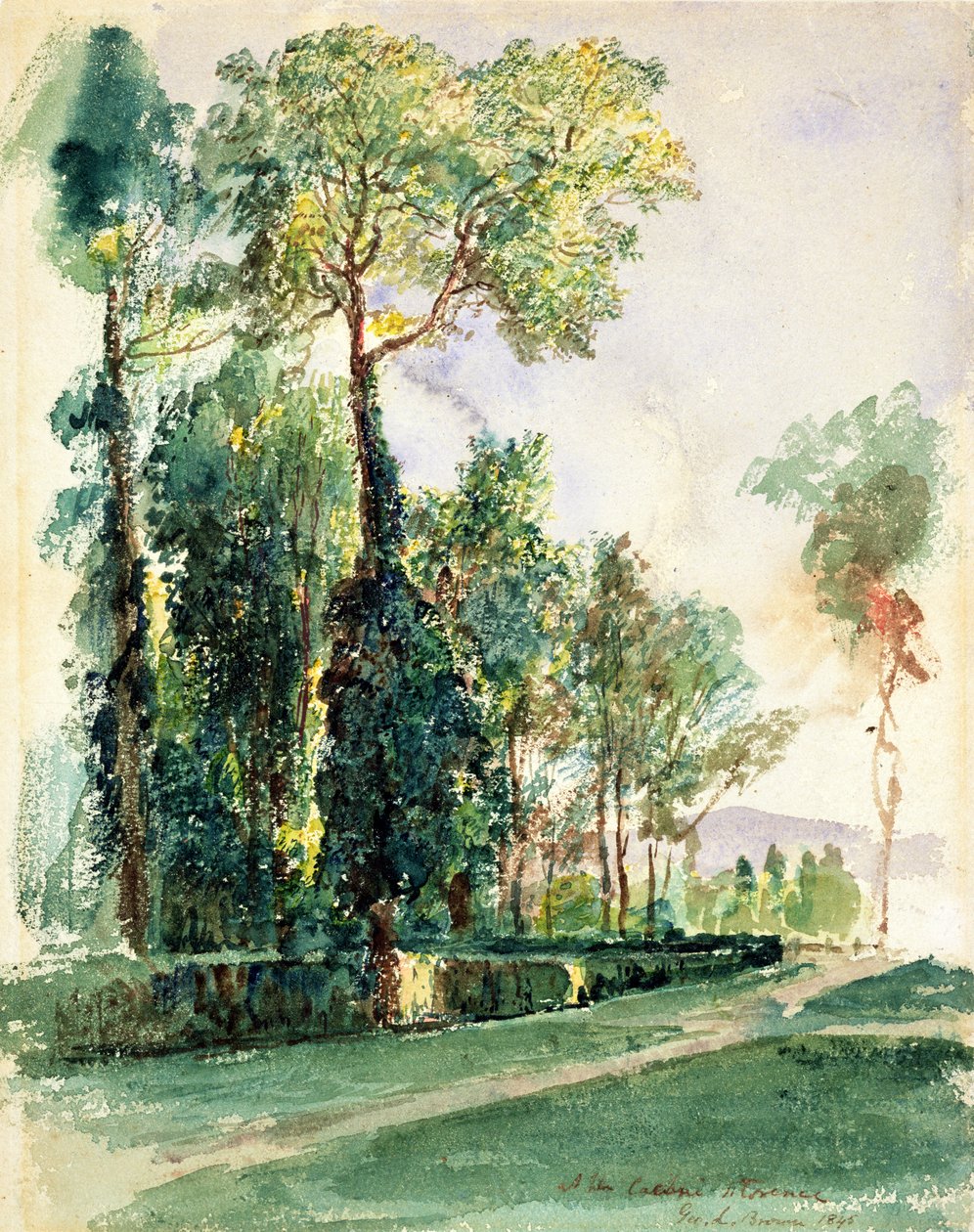 Alle Cascine, Firenze, 1845 da George Loring Brown