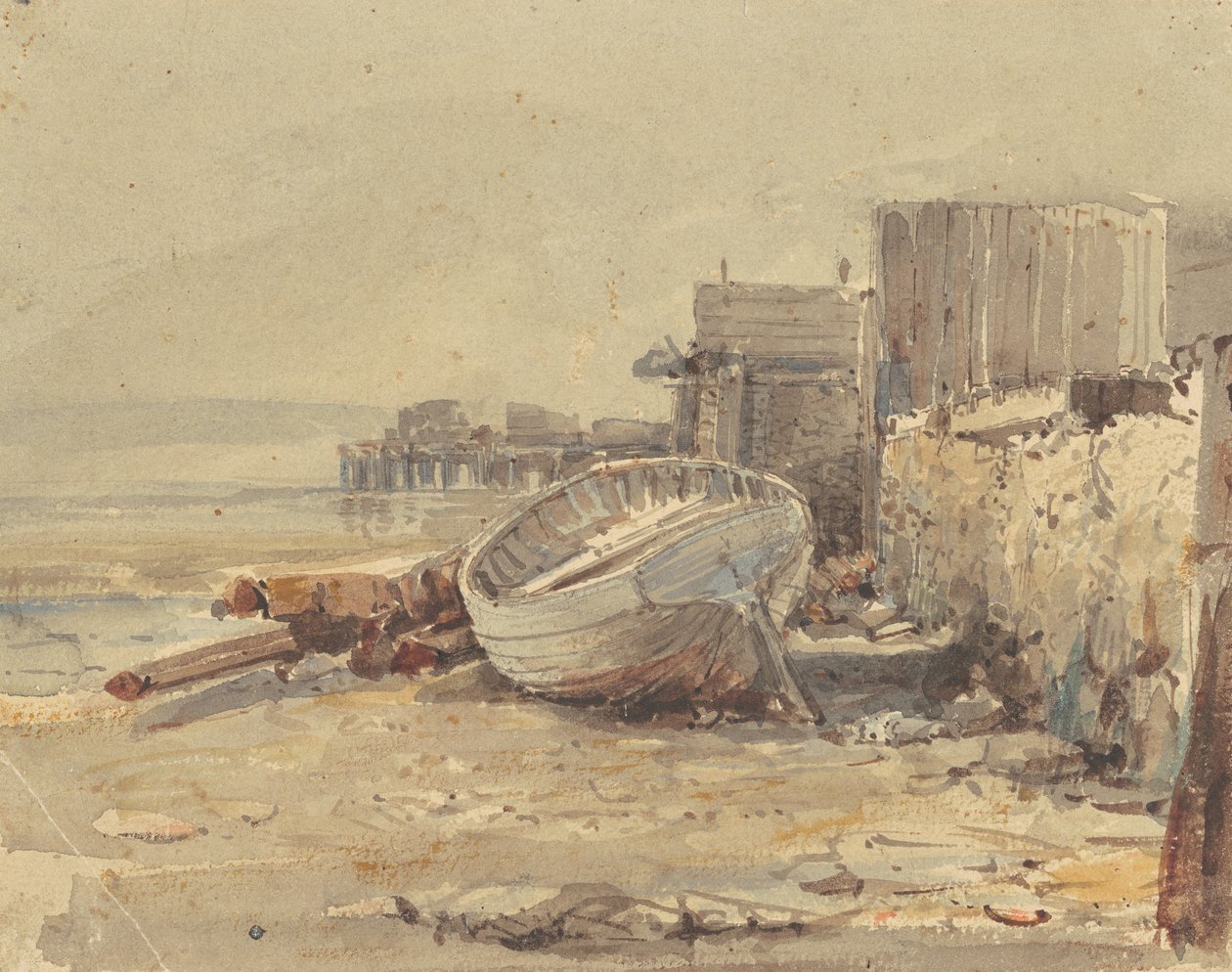 Imbarcazione arenata, c.1880 da George Loring Brown
