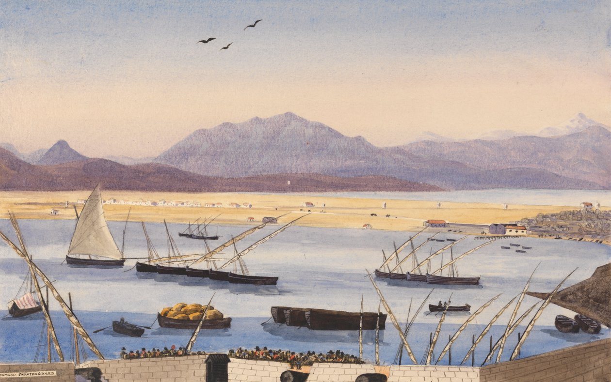 Parte della Baia di Gibilterra, le Linee Spagnole da George Lothian Hall