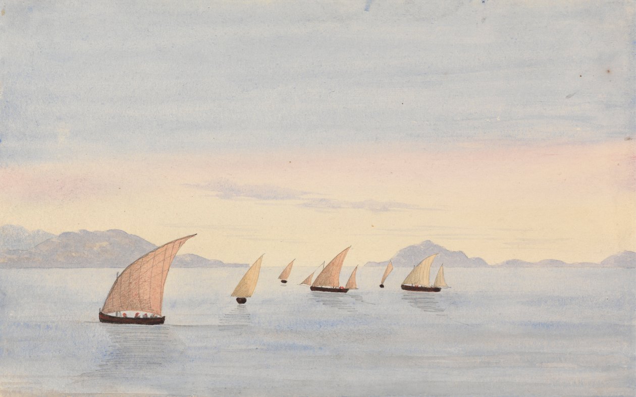 Punto di Tarifa, Spagna e Mons Abyla, Africa da George Lothian Hall