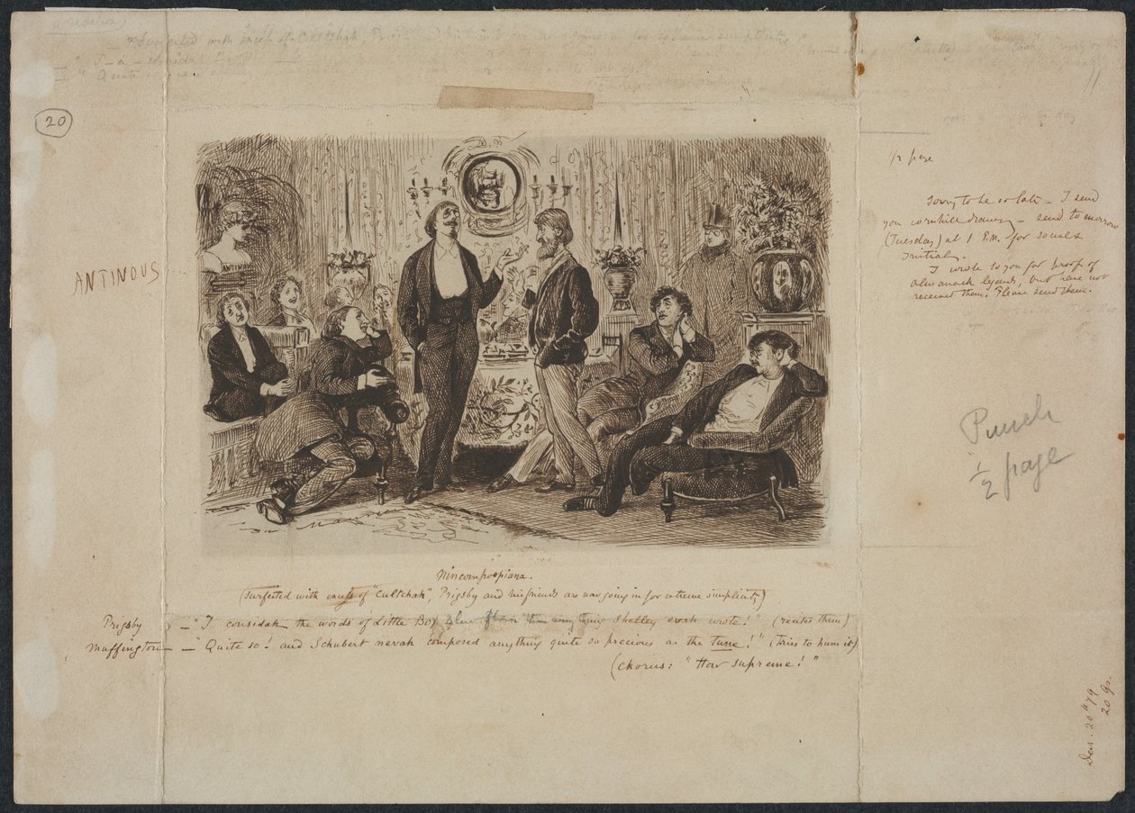 "Nincompoopiana," Illustrazione per Punch da George Louis Palmella Busson Du Maurier