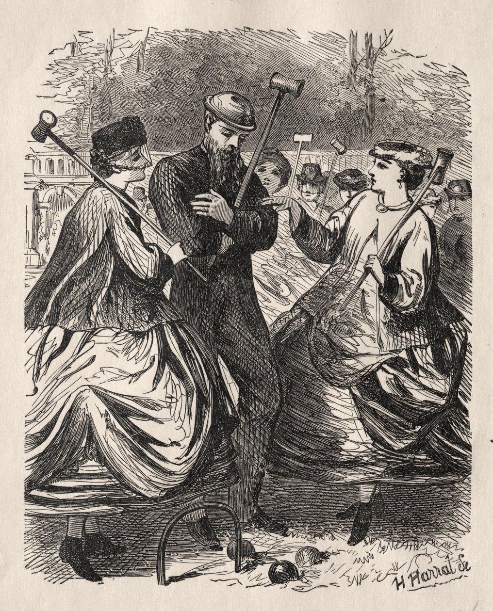 La nostra festa di croquet da George Louis Palmella Busson Du Maurier