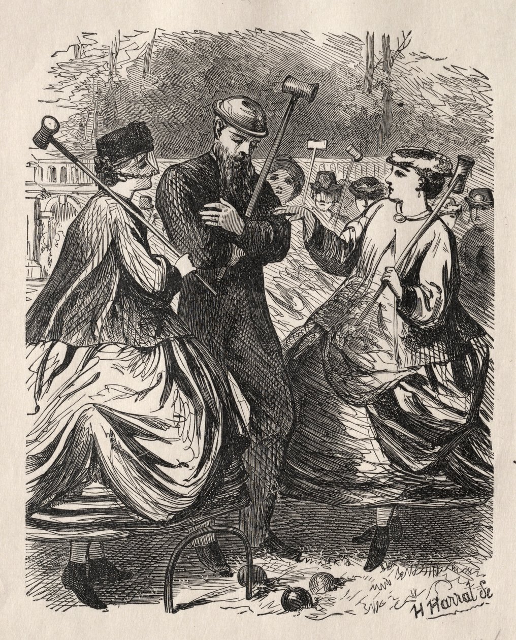 La nostra festa del croquet, 1864 da George Louis Palmella Busson Du Maurier