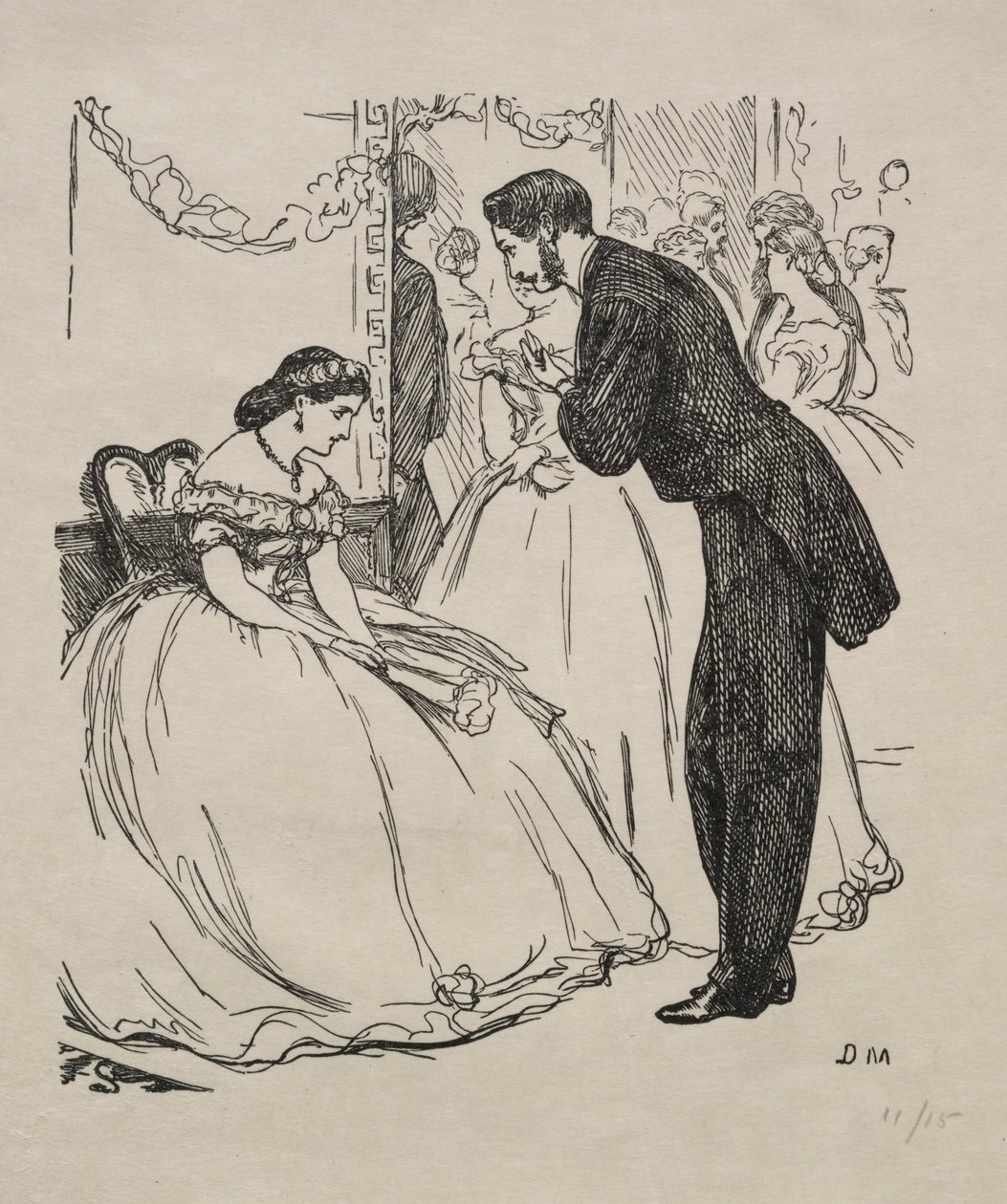 Il Canto del Disperato, 1863 da George Louis Palmella Busson Du Maurier