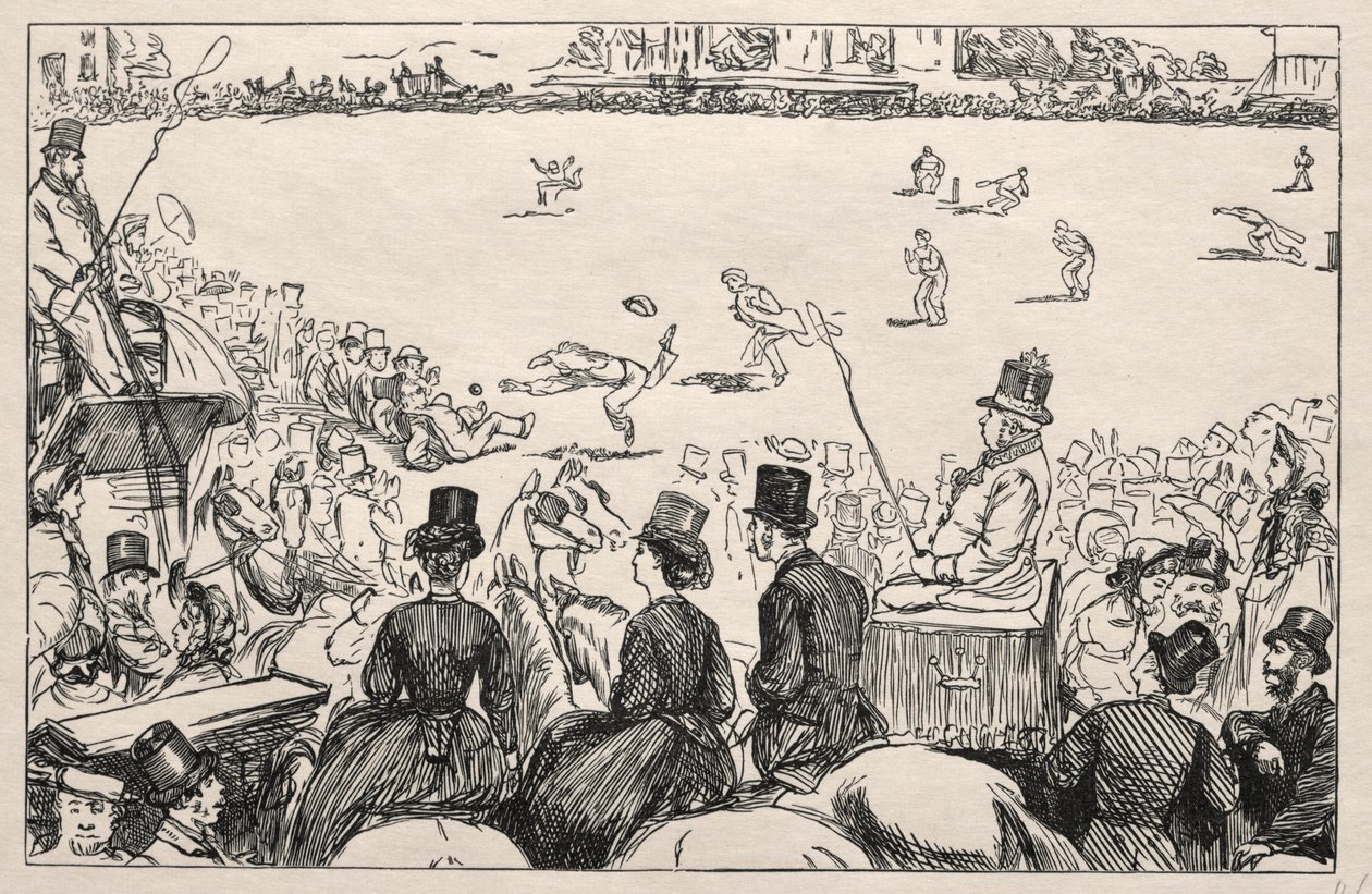 Partita di cricket universitario a Lords, 1862 da George Louis Palmella Busson Du Maurier