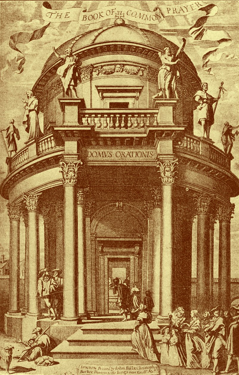 Pagina del titolo del Libro delle Preghiere Comuni da Bartolome Esteban and studio Murillo