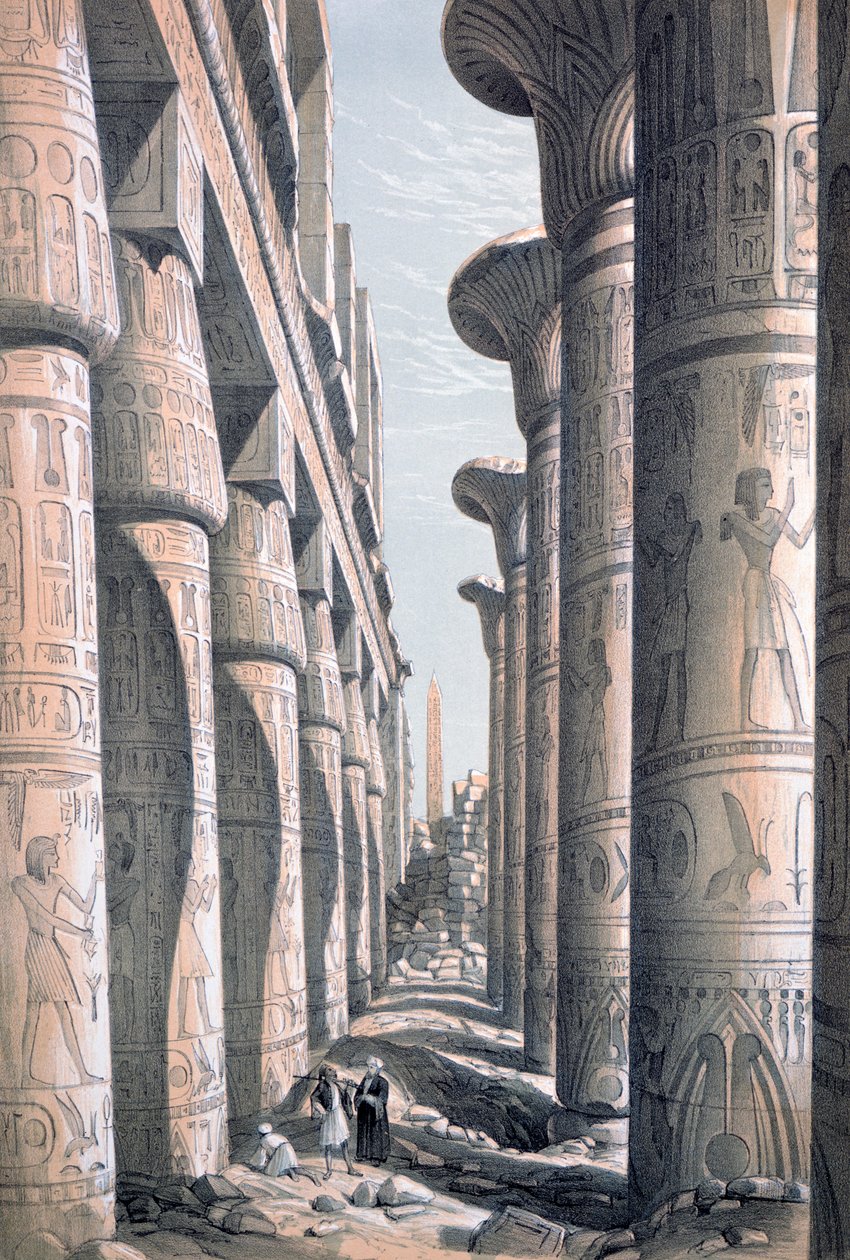Grande Tempio, Karnak, Egitto, XIX secolo da George Moore