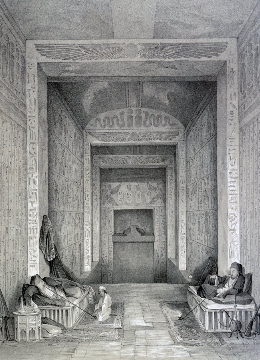 Interno di un tempio, Egitto, XIX secolo da George Moore