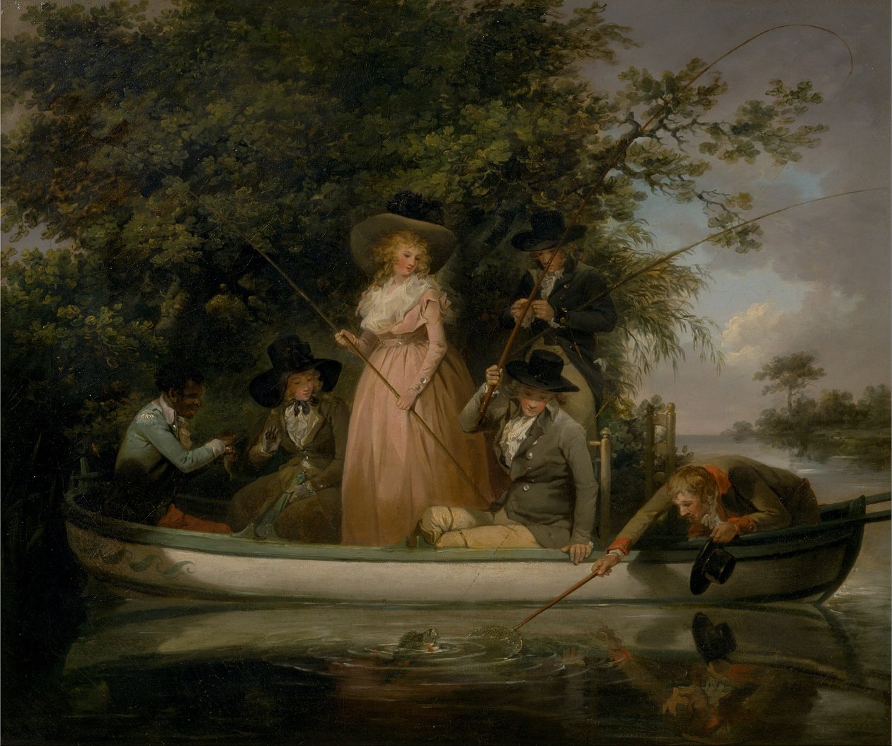 Una pesca di gruppo da George Morland