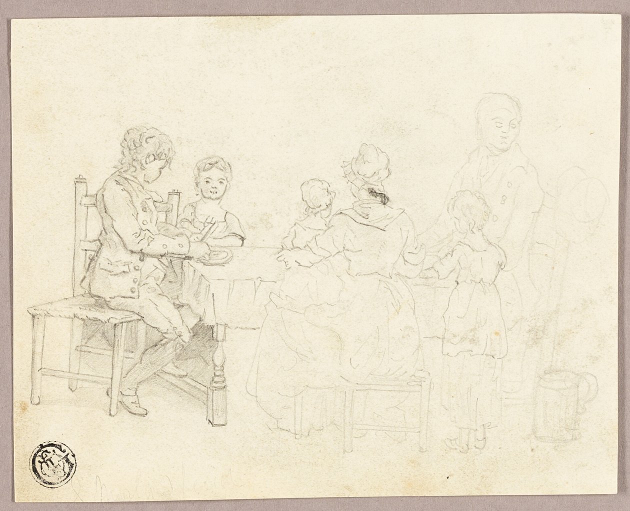 Famiglia a tavola da George Morland