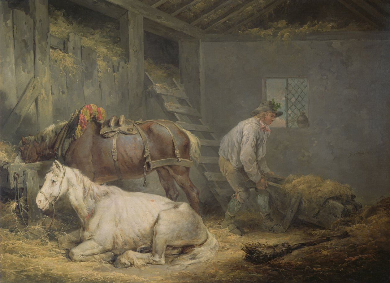 Cavalli in una Stalla da George Morland