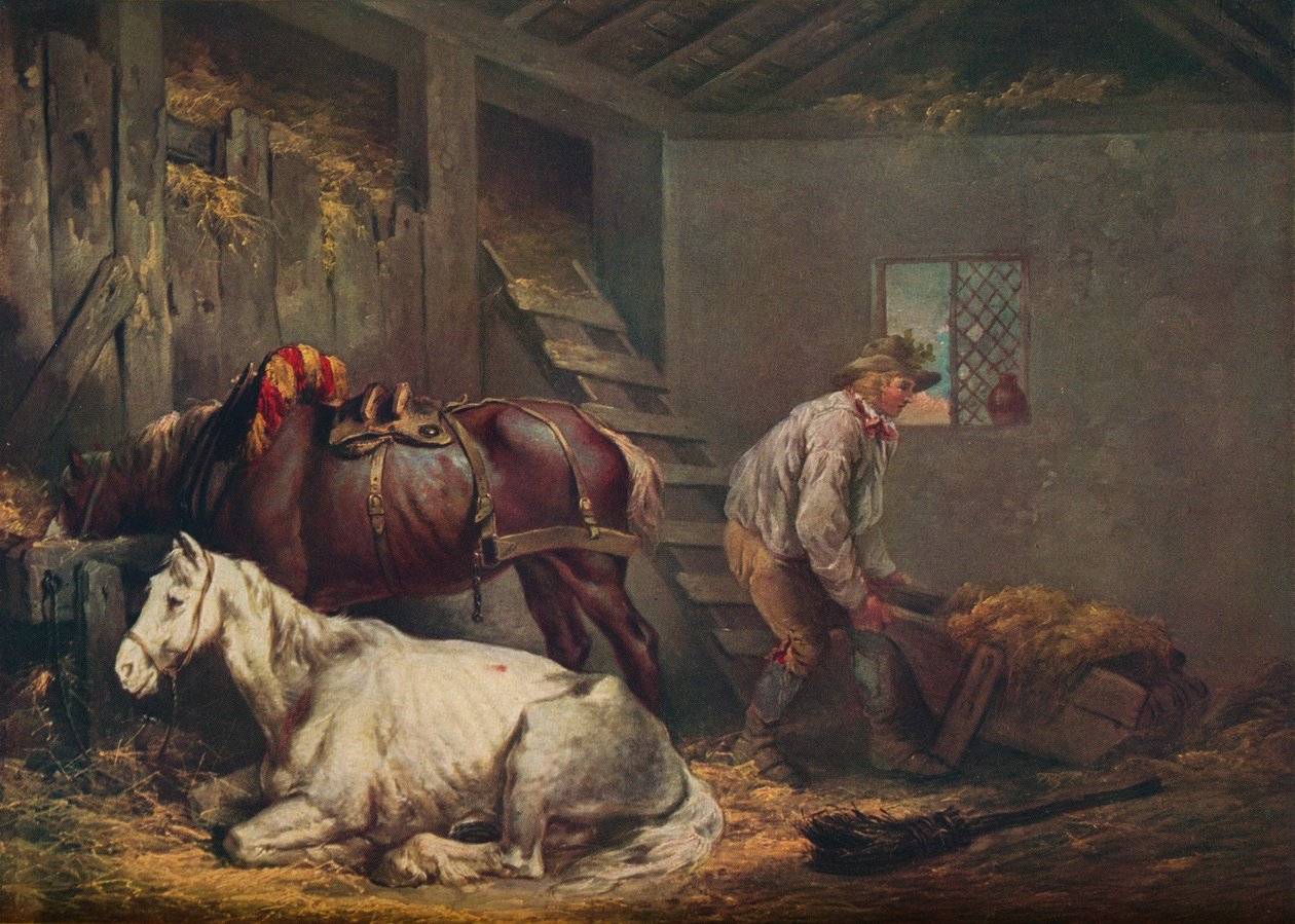 Cavalli in una stalla, 1791 da George Morland