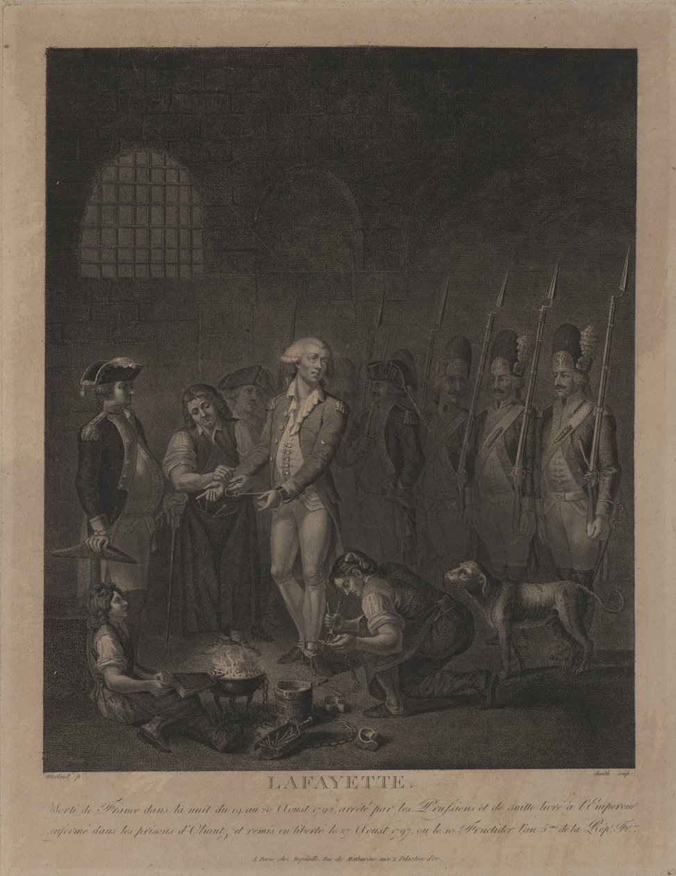 Lafayette in prigione a Olmütz da George Morland