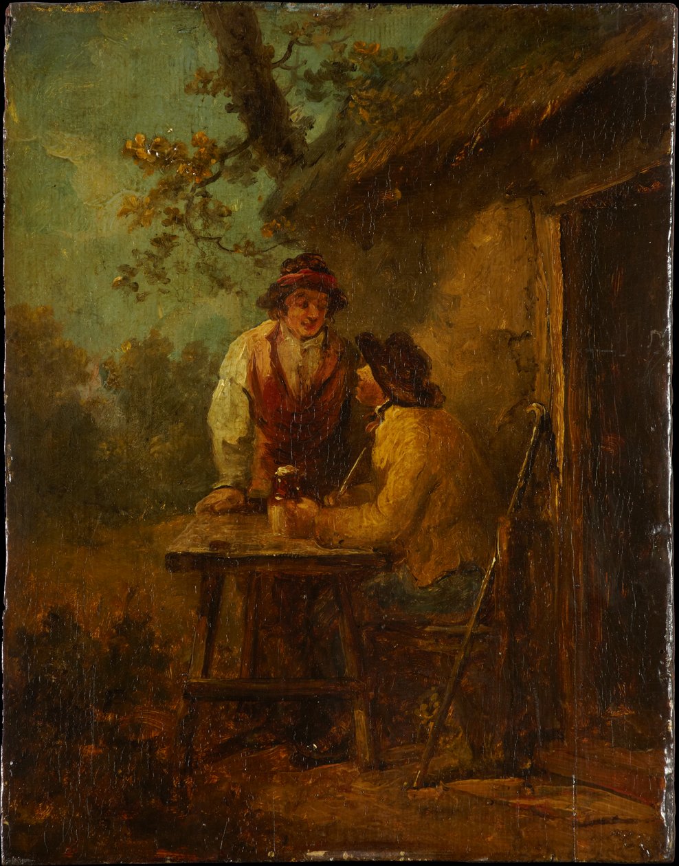 Contadini davanti a una capanna da George Morland