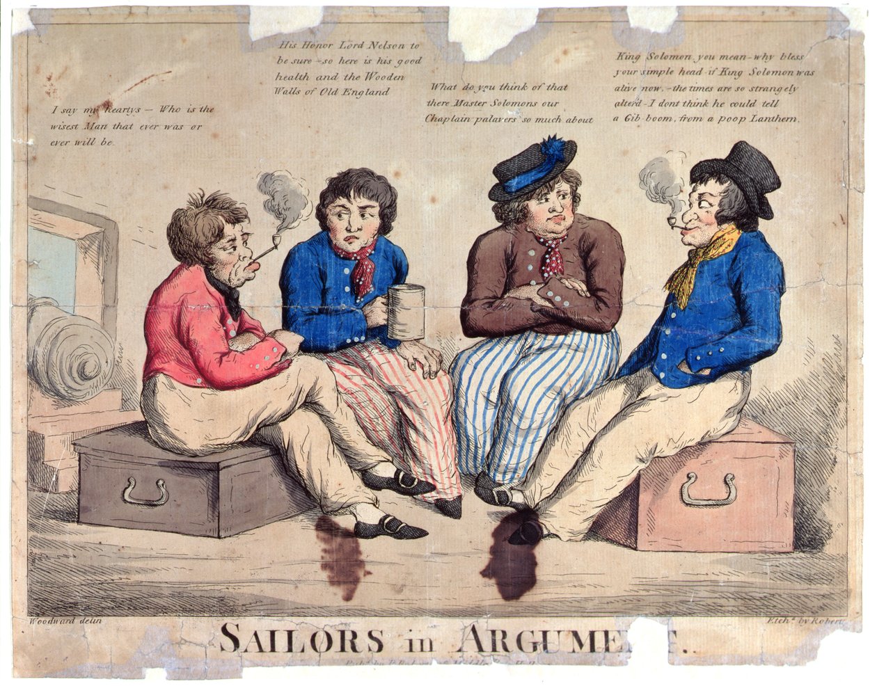 Marinai in Discussione, inciso da Roberts da George Moutard Woodward