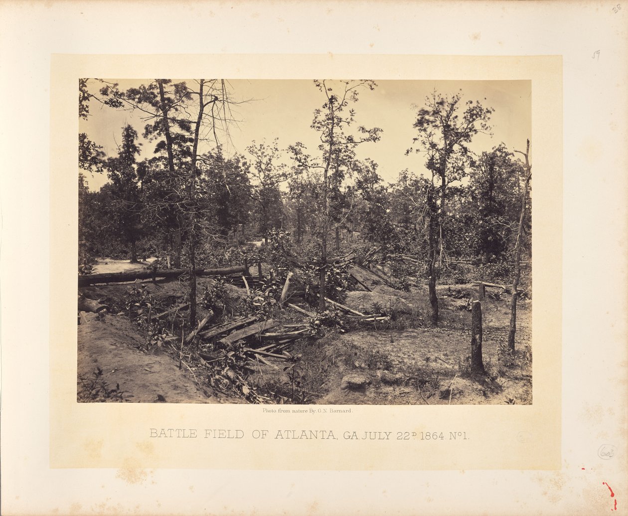 Campo di battaglia di Atlanta, Georgia, 22 luglio 1864, n. 1 da George N. Barnard