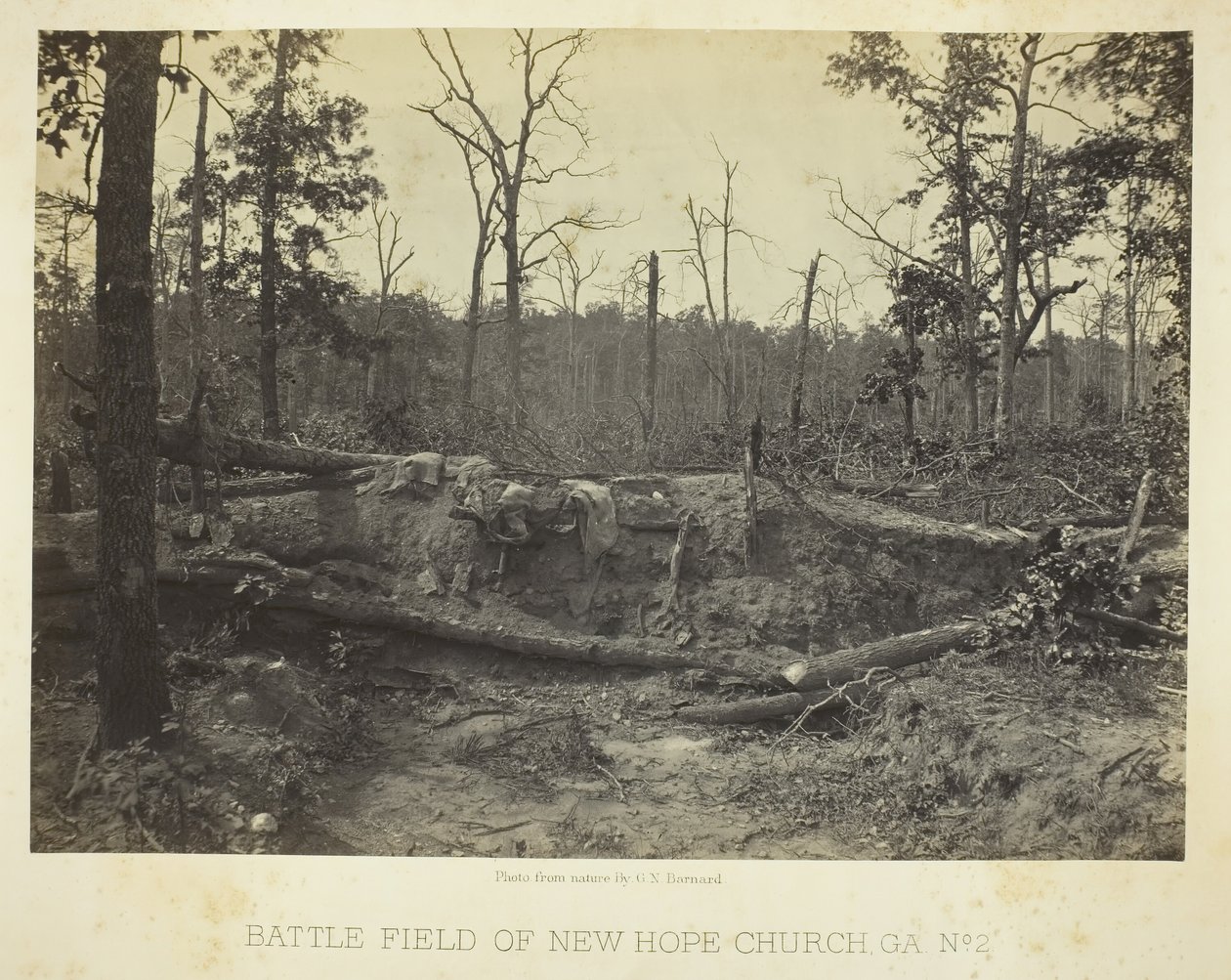 Campo di battaglia di New Hope Church, GA, No. 2, 1866 da George N. Barnard