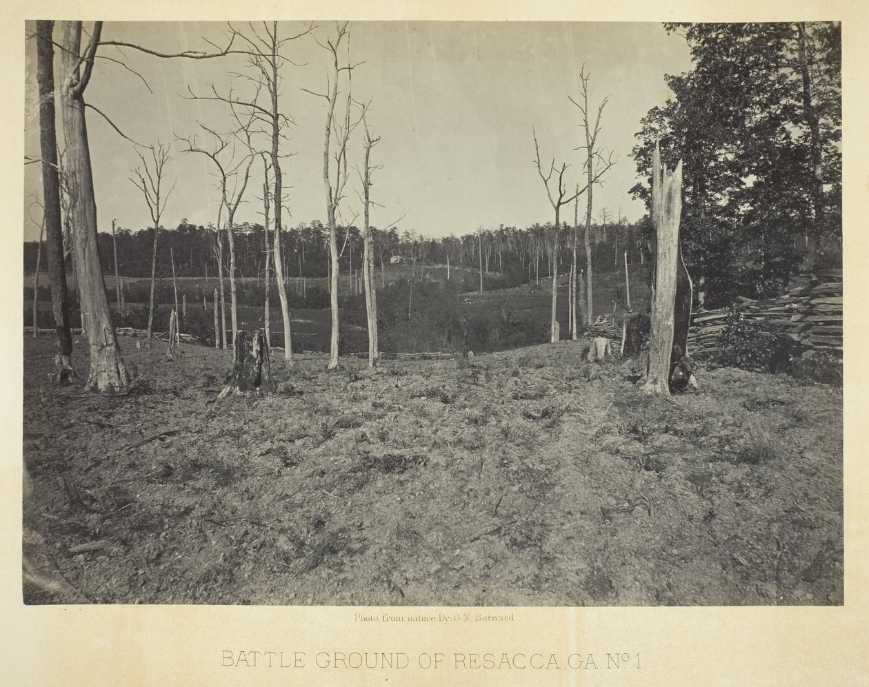 Terreno di battaglia di Resacca, GA, n. 1 da George N. Barnard