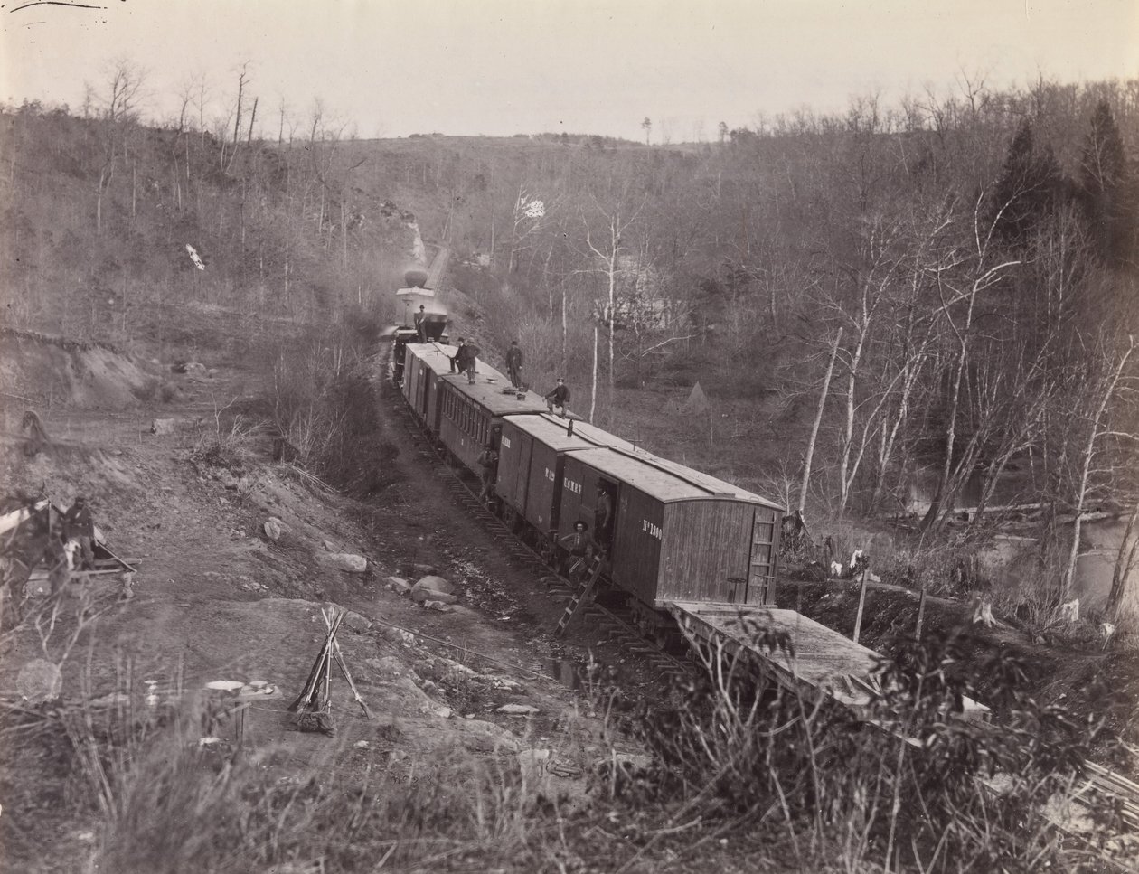 Bull Run. Orange e Alexandria R.R. vicino a Union Mills da George N. Barnard