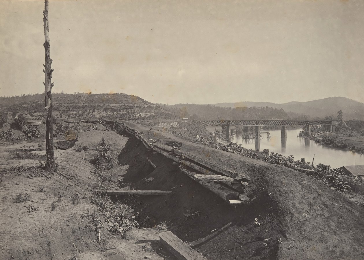 Difese del ponte di Etawah, 1860 da George N. Barnard