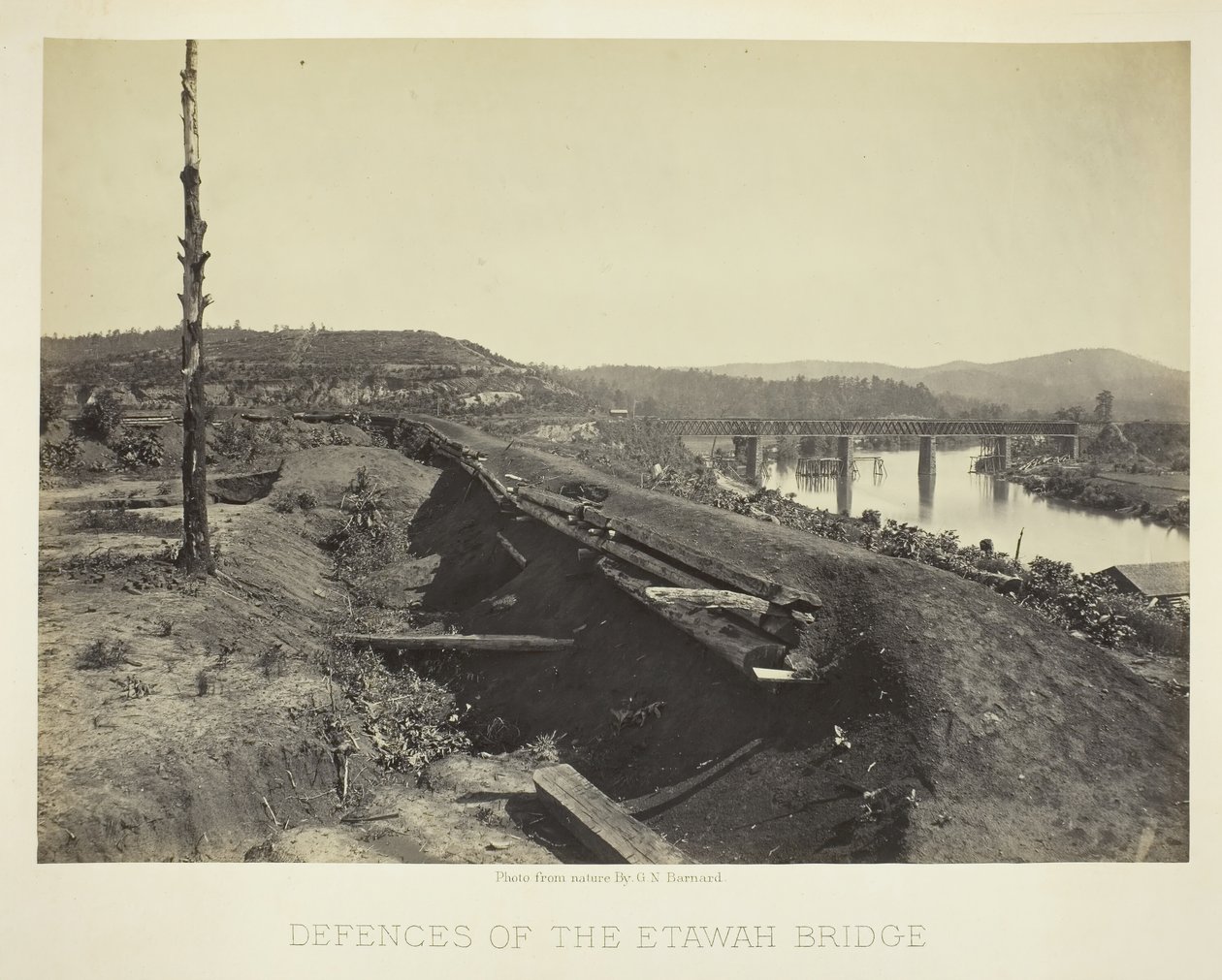 Difese del ponte di Etawah, 1866 da George N. Barnard