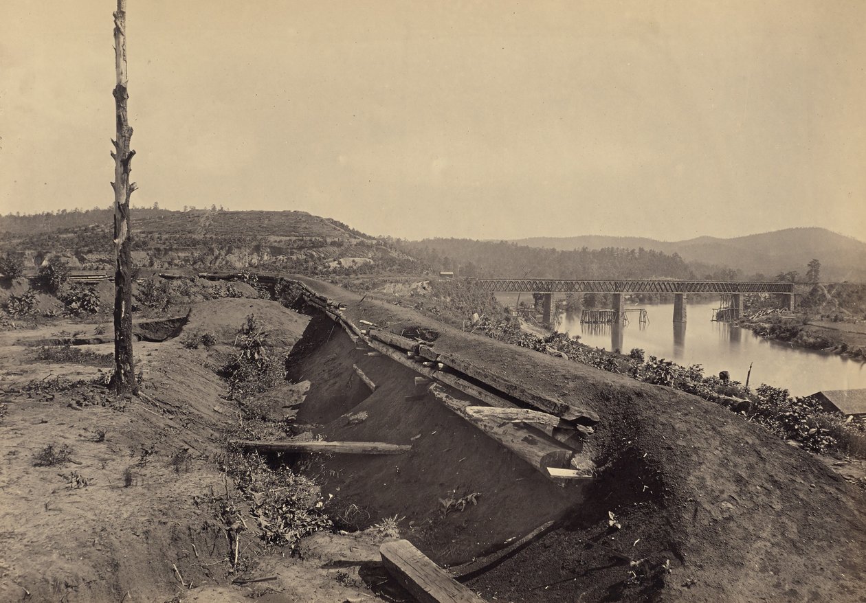 Le difese del ponte di Etawah da George N. Barnard