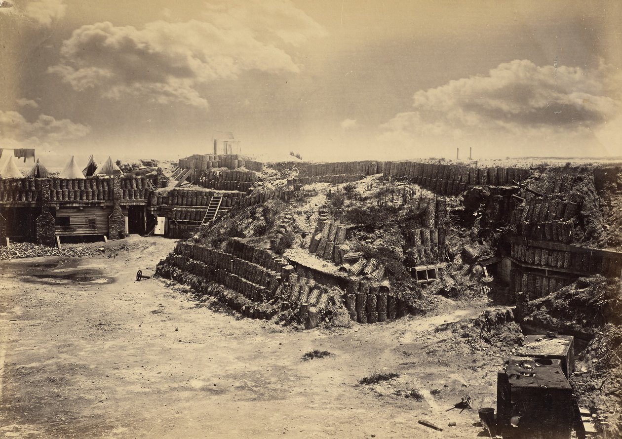 Veduta interna di Fort Sumter da George N. Barnard